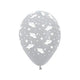 Graduation Hats & Stars Satin Pearl Silver Latex Balloons 30cm 25pk