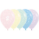 Age 2 Pastel Matte Assorted Latex Balloons 30cm 25pk