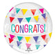 Printed Clearz Congrats Banner Stretchy Foil Balloon 45cm Each