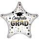 Congrats Grad Diffused Ombre Star Foil Balloon 45cm Each