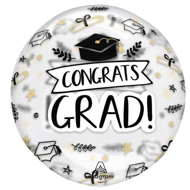 Congrats Grad Clearly Sketched Balloon 45cm Each