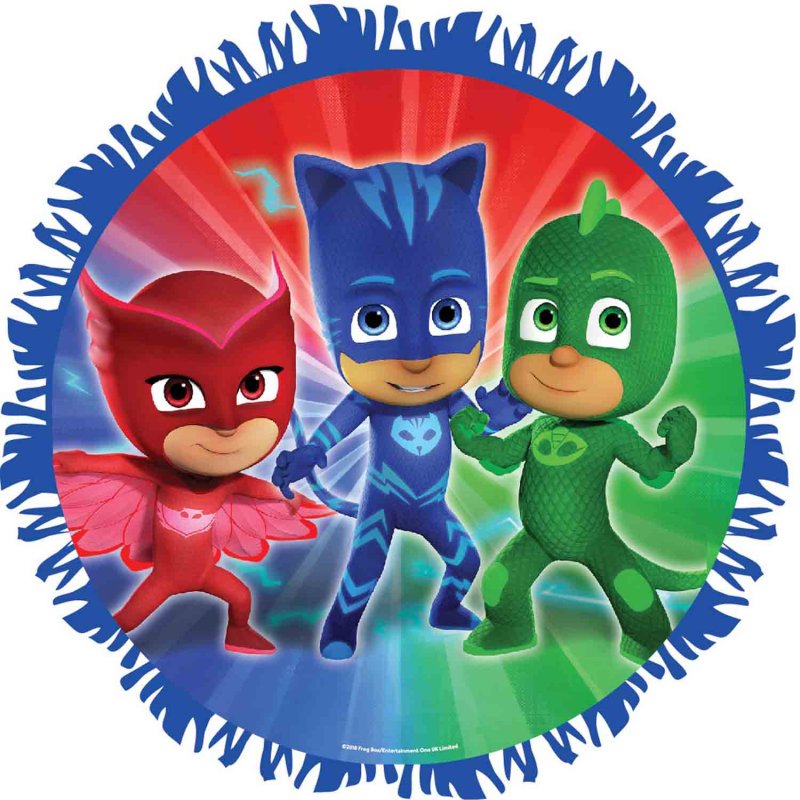 PJ Masks Expandable Pull String Drum Pinata 45cm x 45cm x 9cm Each