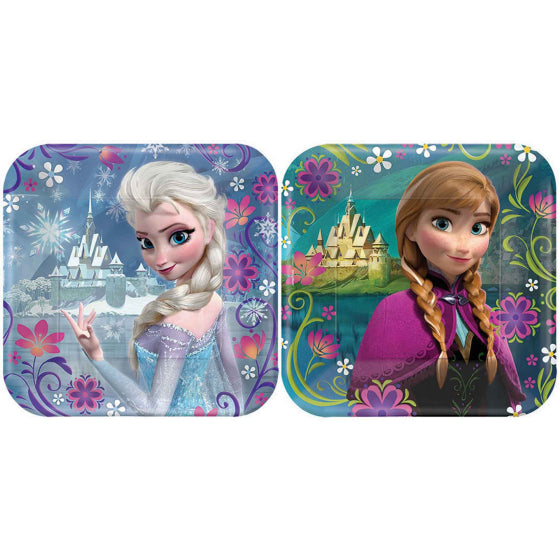 Frozen Square NPC Paper Plates 17cm 8pk