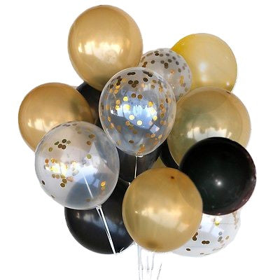 Melanin Gold Balloons Set 12pk