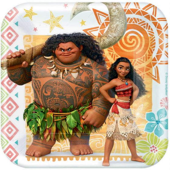 Moana NPC Square Paper Plates FSC 17cm 8pk