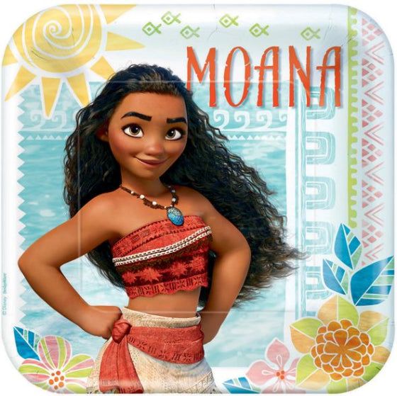 Moana NPC Square Paper Plates FSC 23cm 8pk