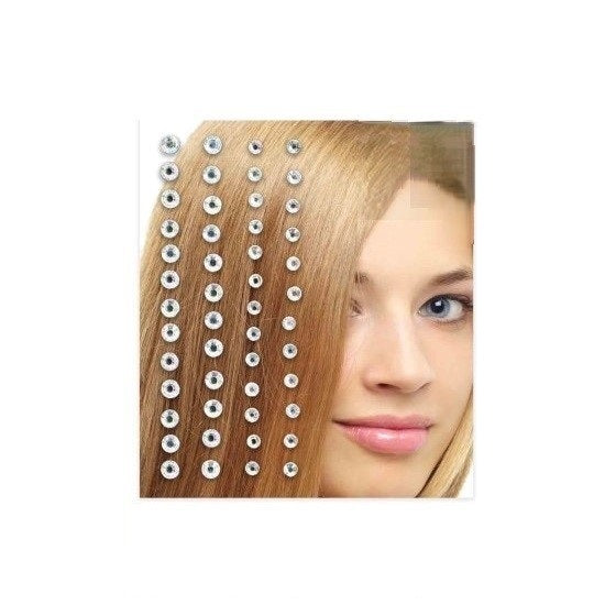 Team Spirit White Hair Gems 50pk