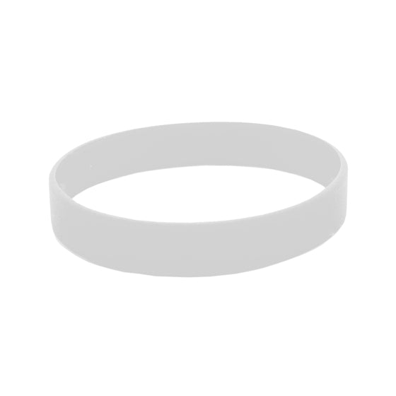 Team Spirit White Silicone Wristbands 4pk