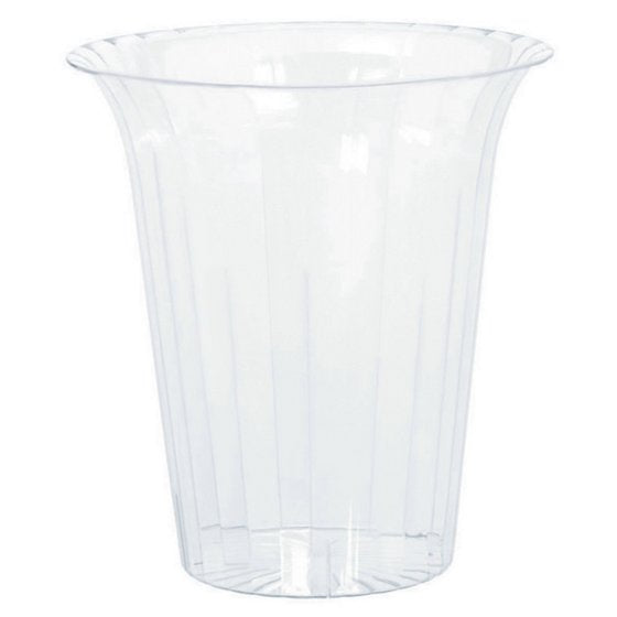 Clear Plastic Flared Cylinder 14cm x 15cm