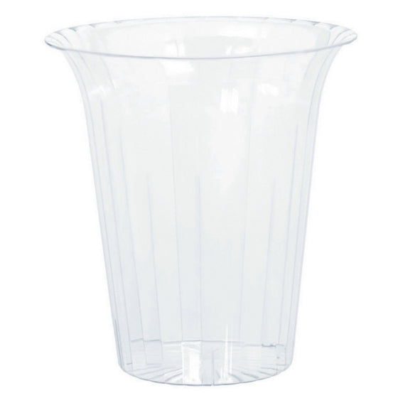 Clear Plastic Flared Cylinder 18cm x 19cm