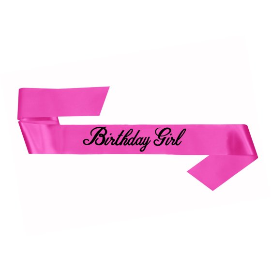 Pink Birthday Girl Sash 76cm Each