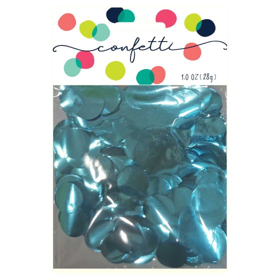 Metallic Light Blue Foil Confetti Circles 2cm 28g