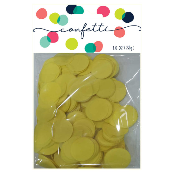 Yellow Tissue Paper Confetti Circles 2cm 28g