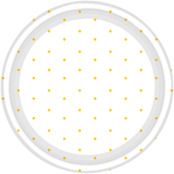 Dots Round NPC Dessert Paper Plates 17cm 8pk