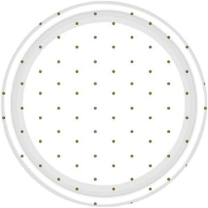 Dots Round NPC Dessert Paper Plates FSC 17cm 8pk