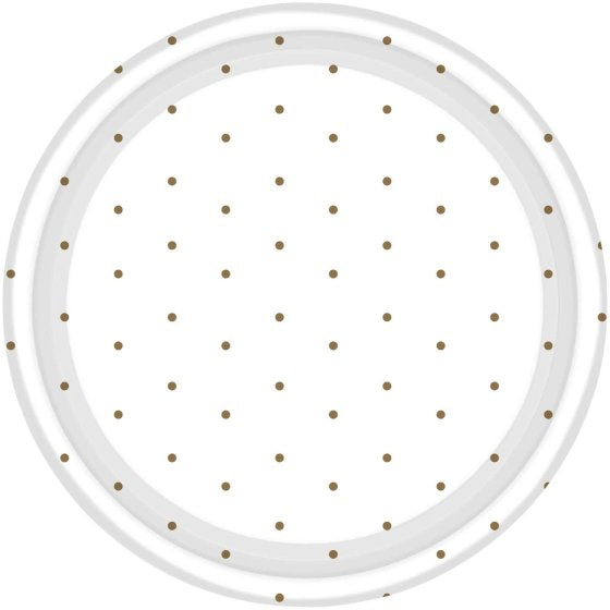 Dots Round NPC Dessert Paper Plates FSC 17cm 8pk