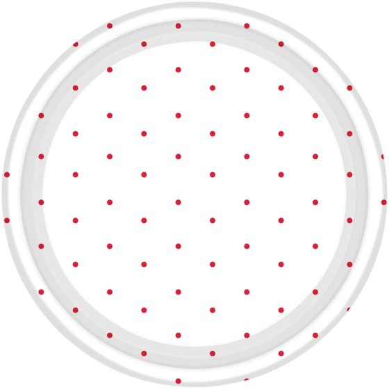 Dots Round NPC Dessert Paper Plates 17cm 8pk