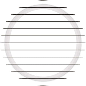 Stripes Round NPC Lunch Paper Plates FSC 23cm 8pk