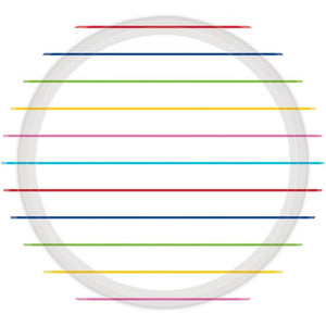 Stripes Round NPC Lunch Paper Plates FSC 23cm 8pk