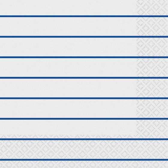 Bright Royal Blue Stripes Lunch Napkins 2-Ply FSC 16pk