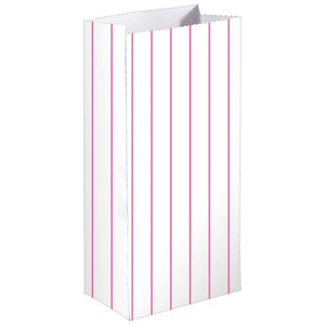 Stripe Paper Treat Bags FSC 13cm x 25cm x 7.5cm 8pk