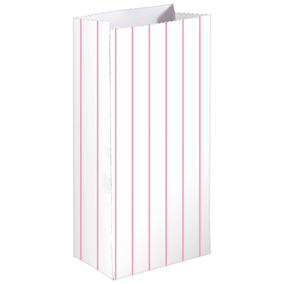 Stripe Paper Treat Bags 13cm x 25cm x 7.5cm 8pk
