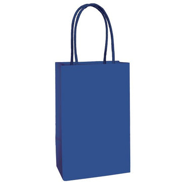 Bright Royal Blue Paper Kraft Bag FSC 21cm x 13cm x 8cm 8pk