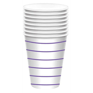Stripes Paper Cups FSC 266ml 8pk