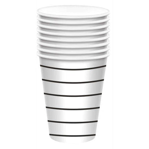 Stripes Paper Cups FSC 266ml 8pk
