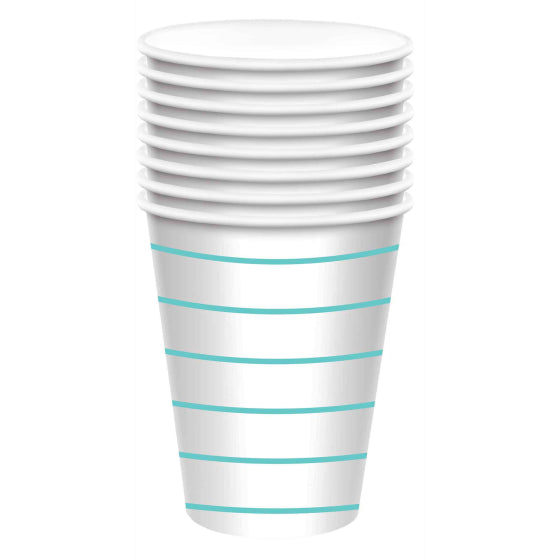 Stripes Paper Cups 266ml 8pk