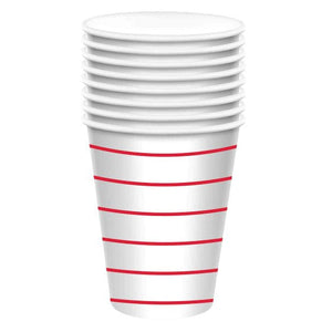 Stripes Paper Cups FSC 266ml 8pk