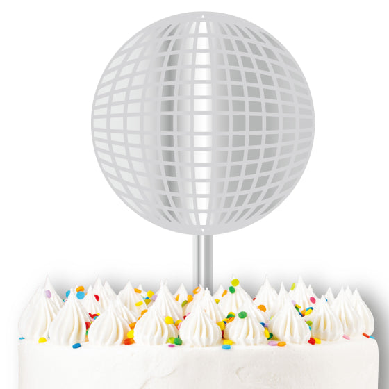 Disco Ball 2D Acrylic Cake Topper Each