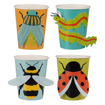 Bugging Out Bug Cups 11cm x 23cm 8pk