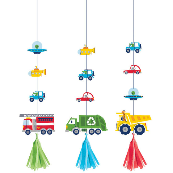 Transportation Time Hanging Cutouts 91cm 3pk