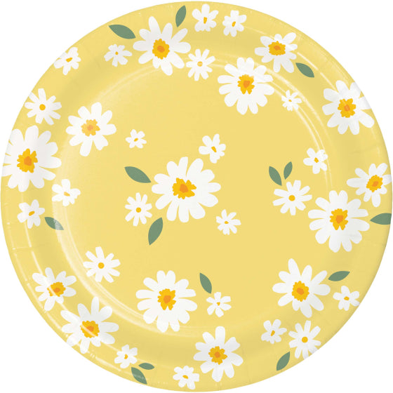 Sweet Daisy Round NPC Paper Plates 23cm 8pk