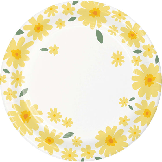 Sweet Daisy Round NPC Paper Plates 18cm 8pk