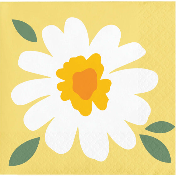Sweet Daisy Beverage Napkin 16pk