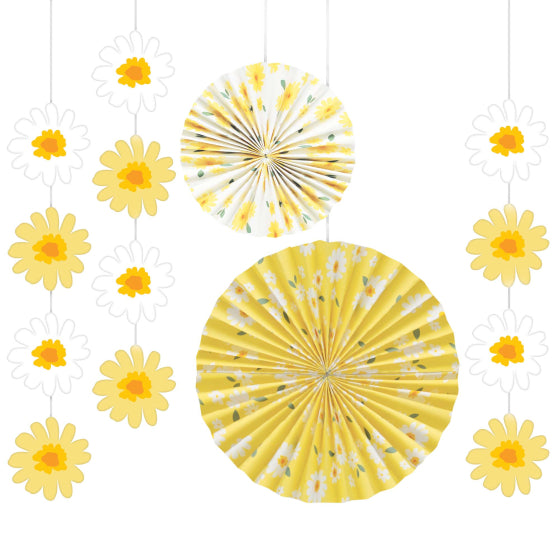 Sweet Daisy Hanging Decorations 5pk