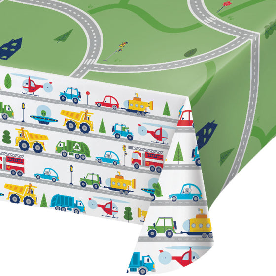 Transportation Time Paper Tablecover 137cm x 244cm Each