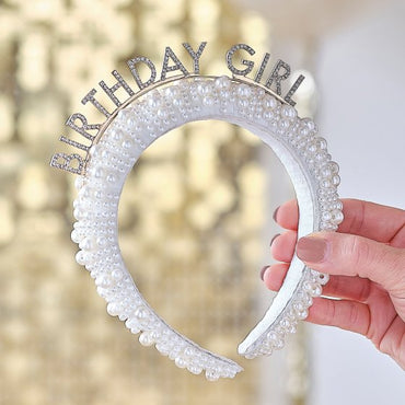 Gold Party Birthday Girl Headband 14.5cm Each