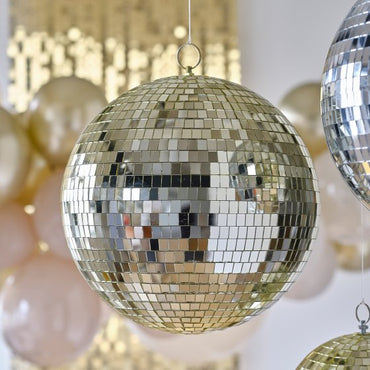 Gold Party Gold Disco Ball Large 30cm Each