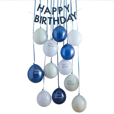 Happy Birthday Blue Balloon Door Kit