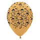 Graduation Smiley Faces Metallic Gold Latex Balloons 30cm 6pk