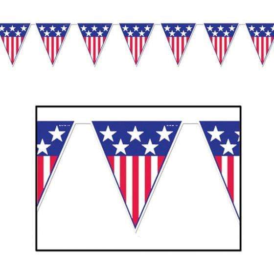 Pennant Flag Banner Spirit Of America 27cm x 3.66m Each