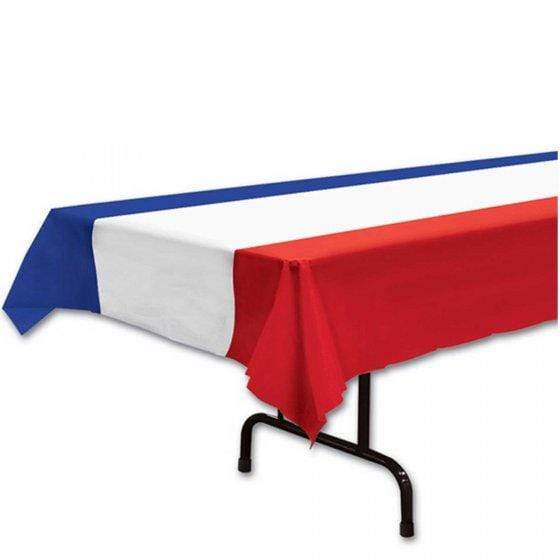Red, White & Blue Striped Tablecover 137cm x 274cm Each