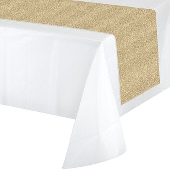 Gold Glittered Table Runner 35cm x 2.13m Each