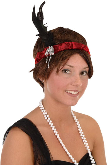 Red Flapper Headband Each - Party Savers