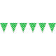 Lime Green Dotty Flag Banner 3.6m - Party Savers