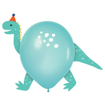 Dino-mite Pary Dinosaurs Paper Adhesive Add-ons & Latex Balloons 30cm 6pk - Party Savers