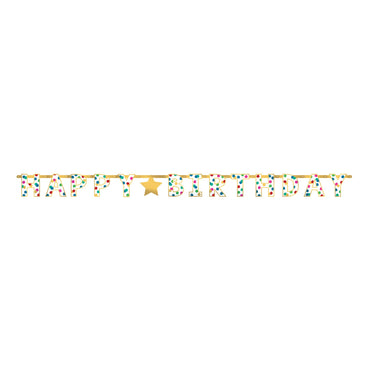 Happy Dots Happy Birthday Foil Letter Banner 2pk